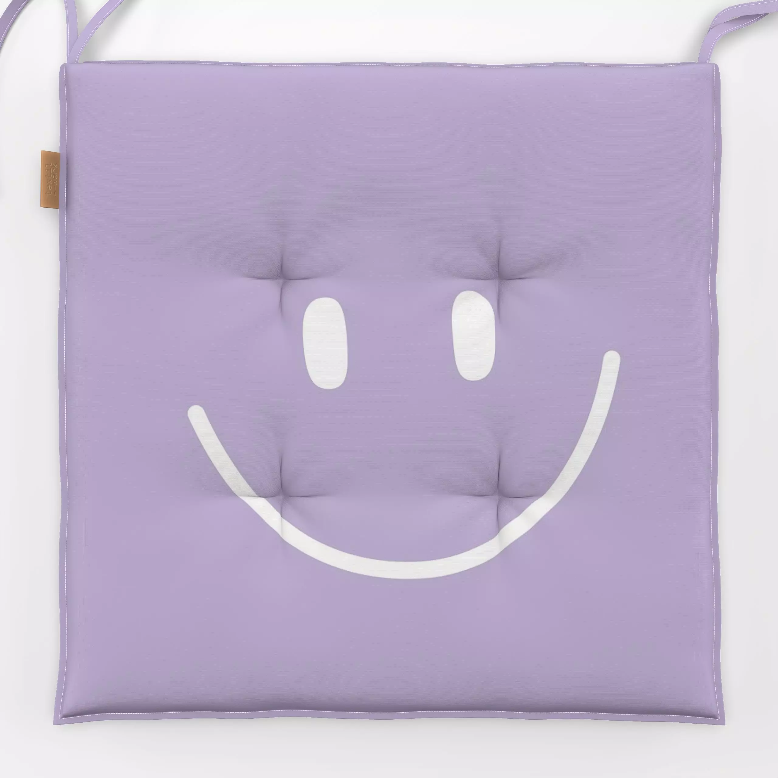 Sitzkissen Lila Smile - Kinderzimmer & Motive für Kinder, Sommer - von „Maren Gross "; Sommer, Lustig, trend, Geschenk, Gesi...