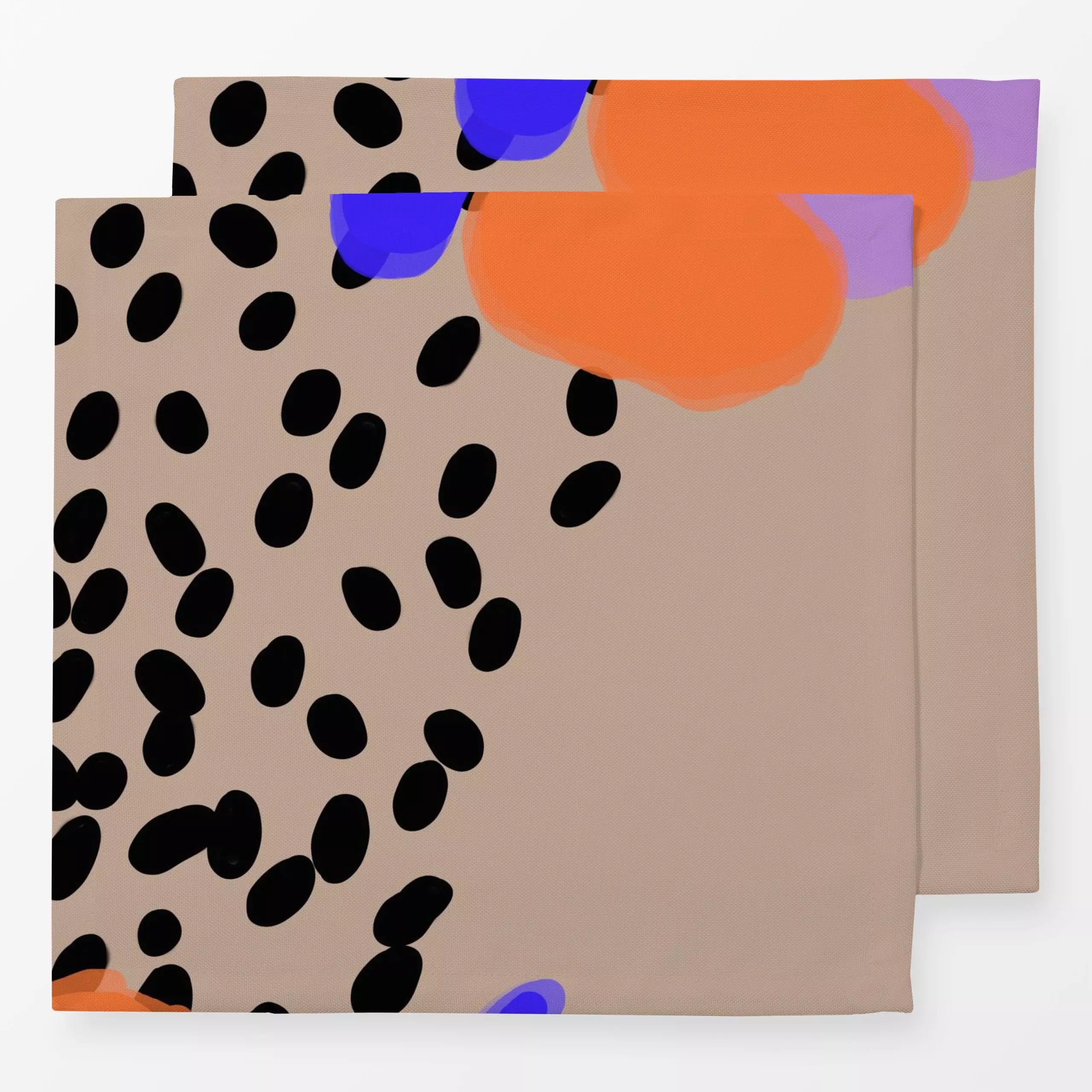 Servietten Mocca dots color - Symbole & Muster - von „Ute Arnold"; Orange, Dots, Polkadots