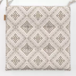 Sitzkissen Nordic Winter Geo beige