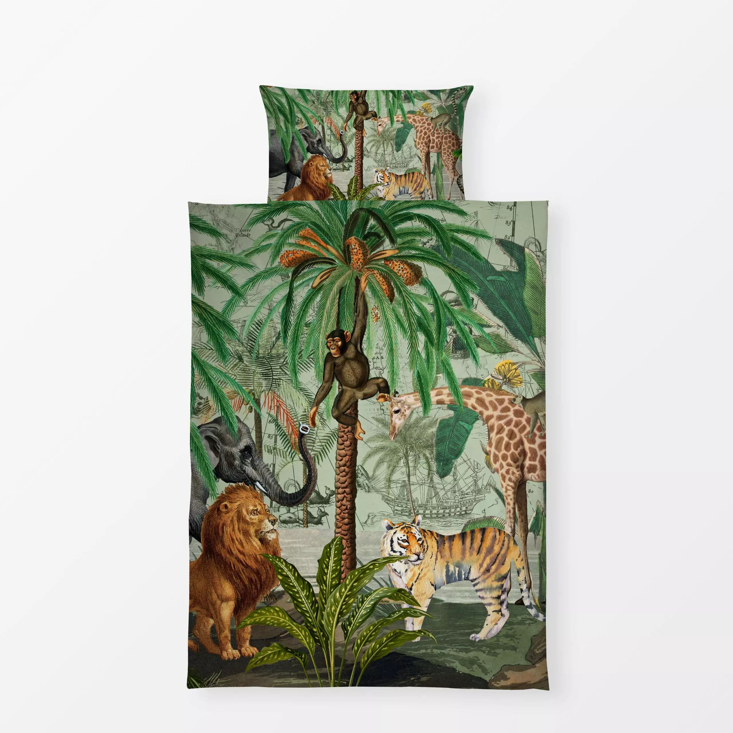 Bettwäsche Wilder Afrika Dschungel - Tiere, Pflanzen & Botanik, Safari & Dschungel - von „Uta Naumann"; Natur, tropisch, Som...