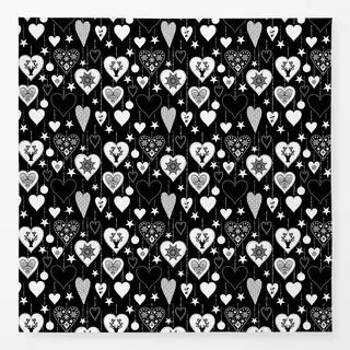 Tischdecke Christmas Love  Black