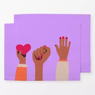 Tischset Women empowerment flieder