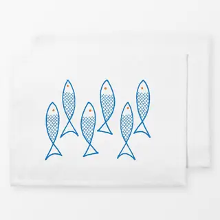 Tischset Fische hellblau