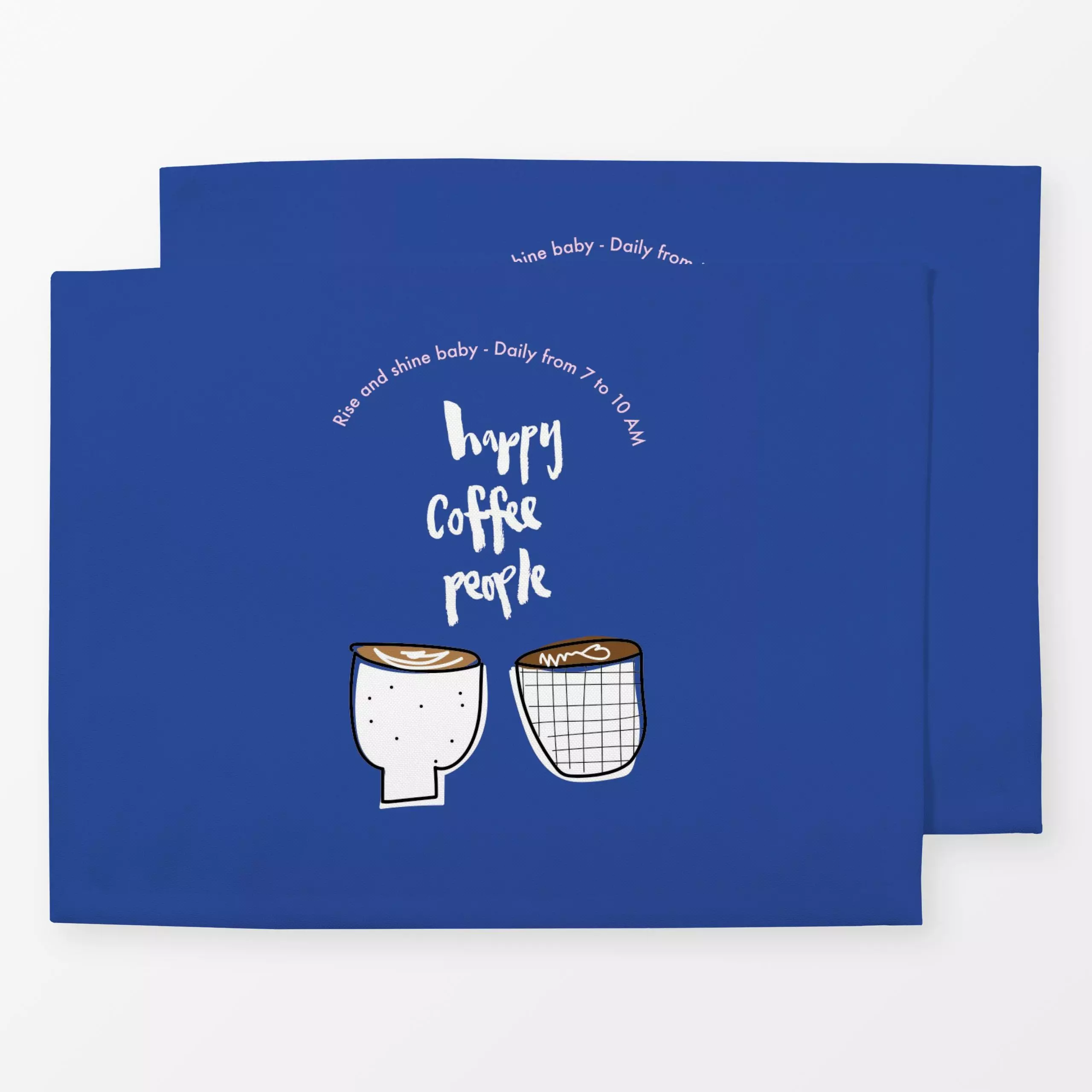 Tischset Happy Coffee People, Spruch, Essen & Trinken, von brushmeetspaper