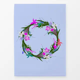 Geschirrtücher Blumenkranz Blau