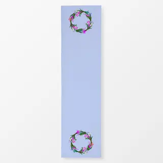 Tischläufer Blumenkranz Blau