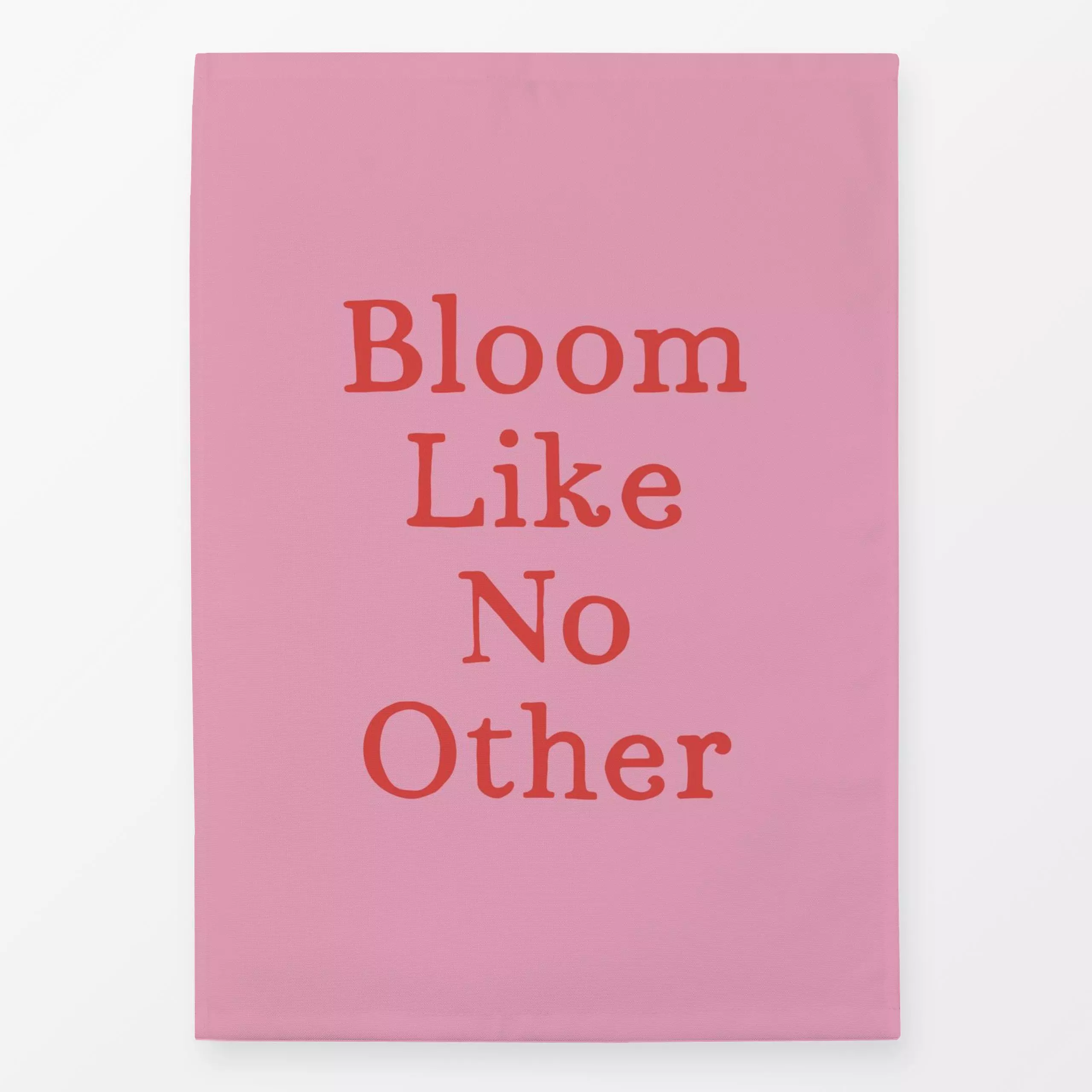 Geschirrtücher Bloom Like No Other Pink - Frühling, Sommer, Sprüche & Schriftzüge - von „DEINKI Studio"; Zitate und Slogans,...