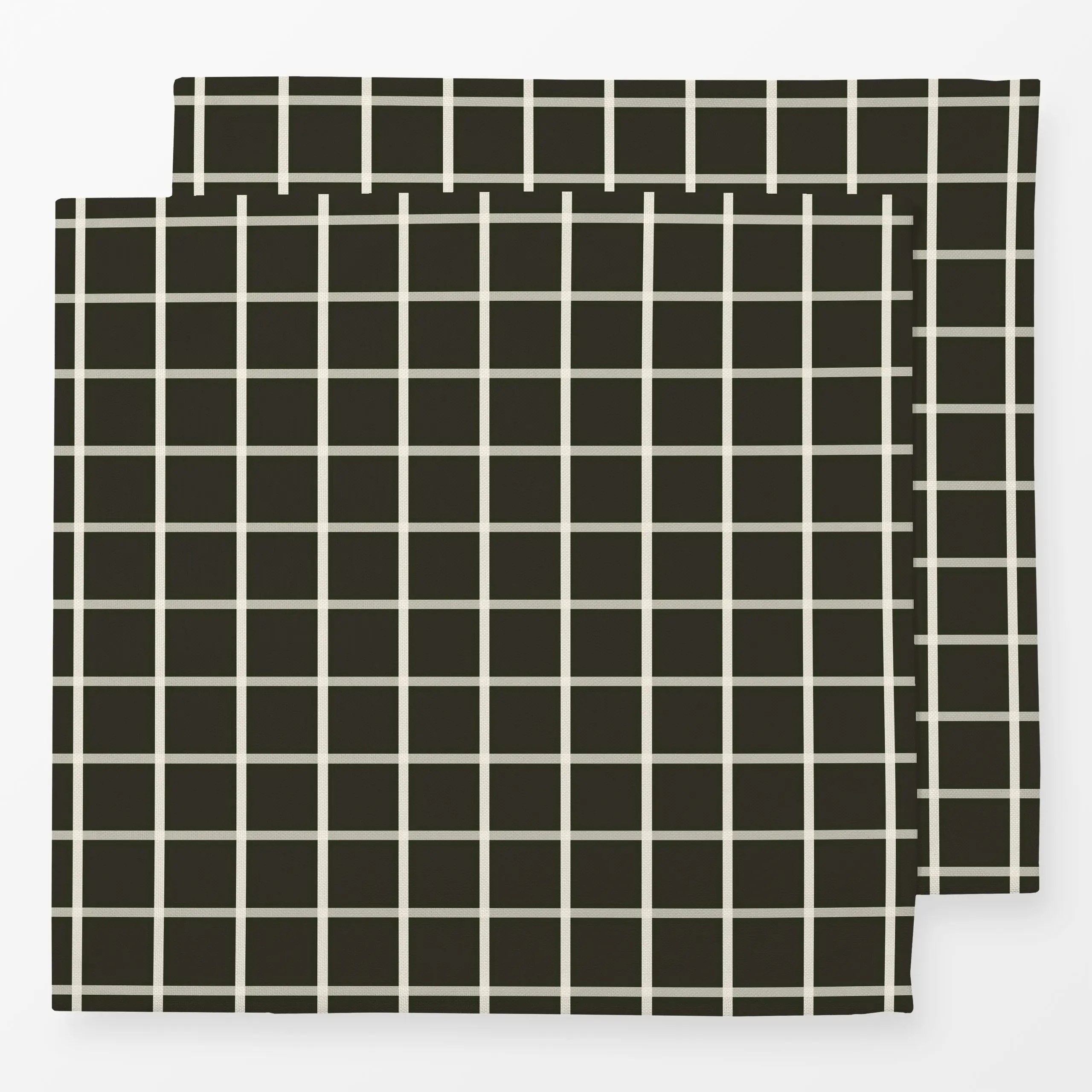 Servietten Calm Christmas Grid brown - Weihnachten, Winter, Symbole & Muster - von „Fjord Studio"; Hygge, Weihnachten, grid,...