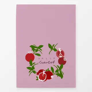 Geschirrtücher Granatapfel Kranz Rosa
