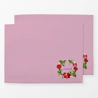 Tischset Granatapfel Kranz Rosa