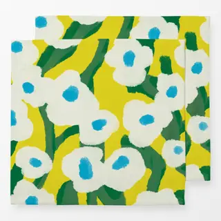 Servietten Bluemenranken - Gelb