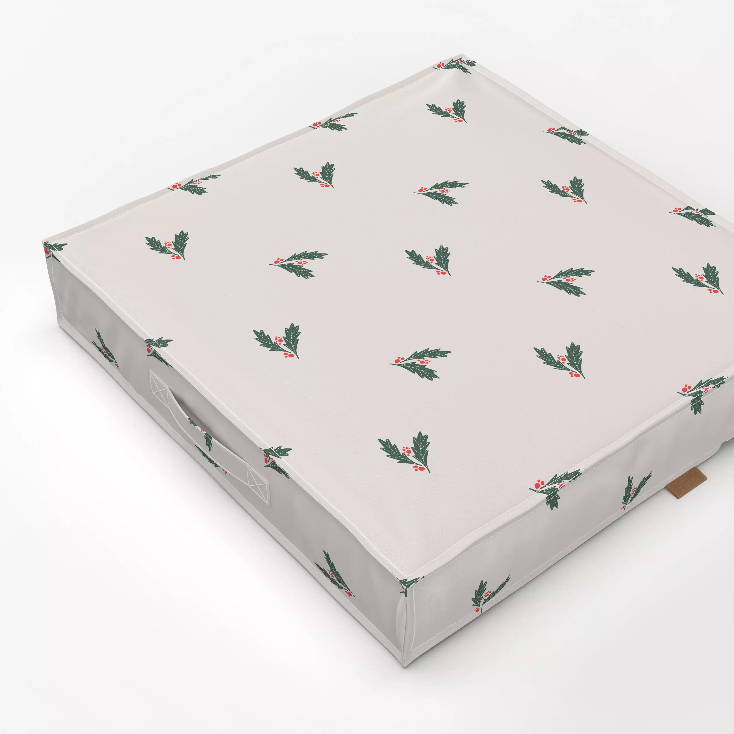 Bodenkissen Mistelzweig weiss - Weihnachten, Winter - von „Patries Elisabeth"; Weihnachten, rot, Mistelzweig, Weihnachtsdeko...