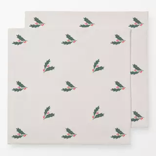 Servietten Mistelzweig weiss