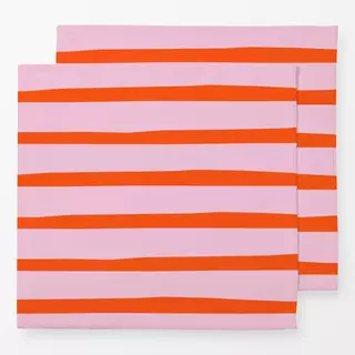 Servietten Bold stripes pink red