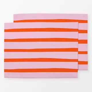 Tischset Bold stripes pink red