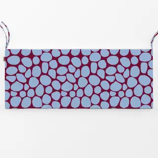 Bankauflage Frühling Steine burgundy blau