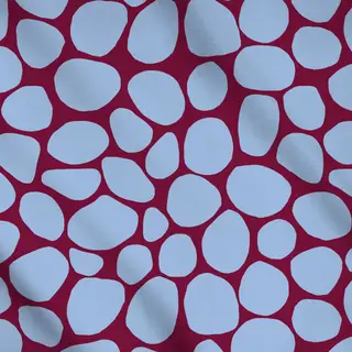 Meterware Frühling Steine burgundy blau