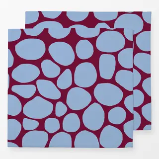 Servietten Frühling Steine burgundy blau
