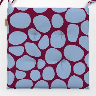 Sitzkissen Frühling Steine burgundy blau