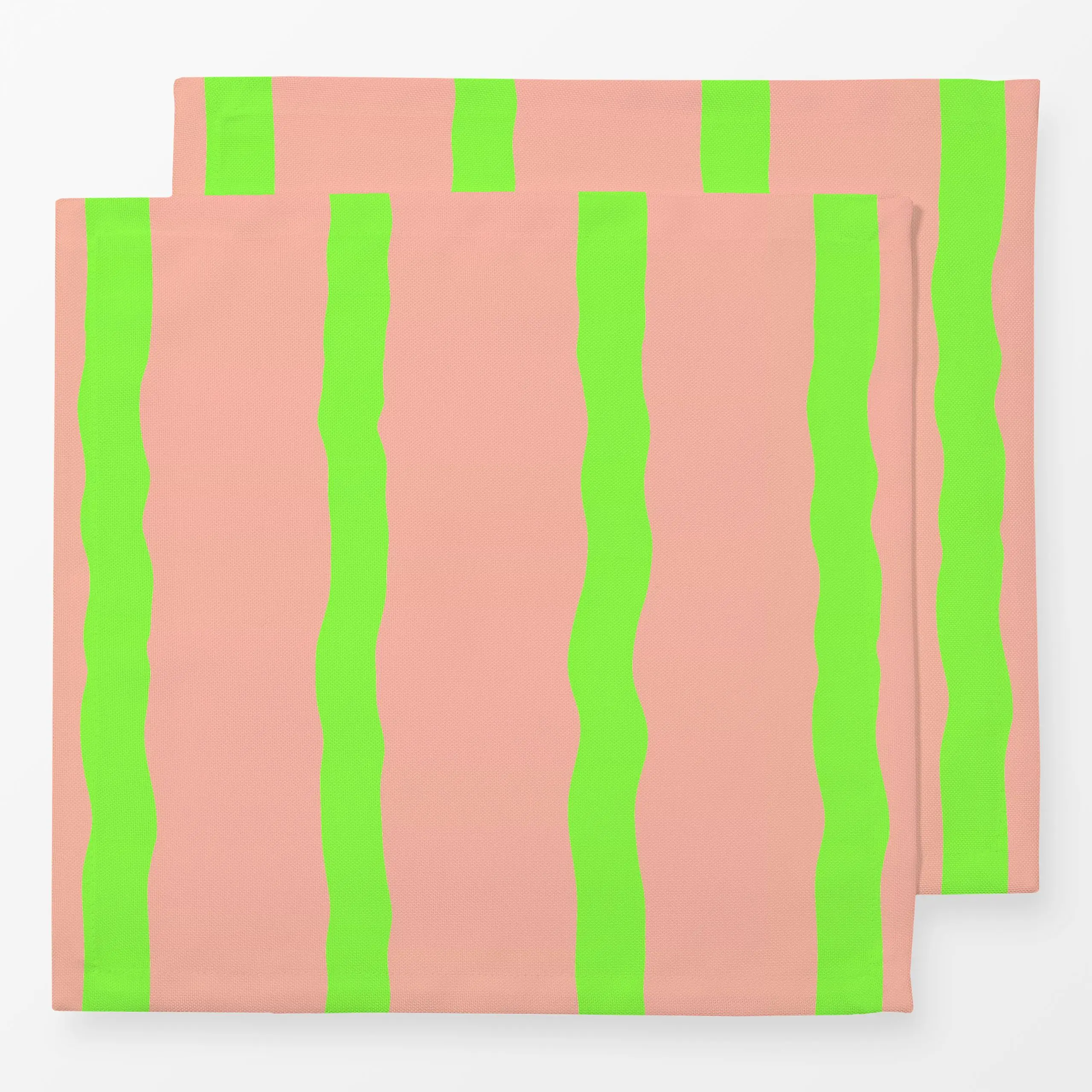 Servietten Stripes Love 6 - Sommer, Symbole & Muster - von „Studio Memb"; Sommer, wellen, organisch, gestreift, neon, sommer...