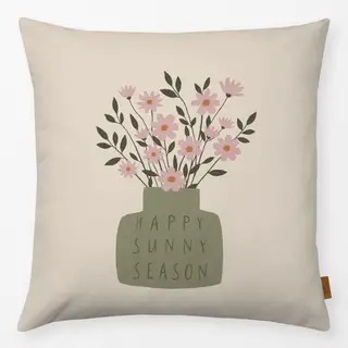 Kissen Blumenvase hell