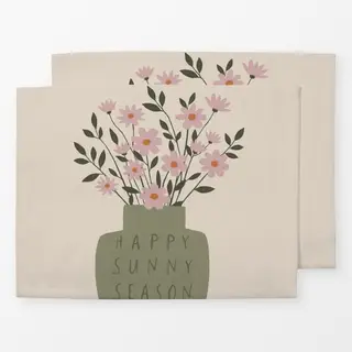 Tischset Blumenvase hell