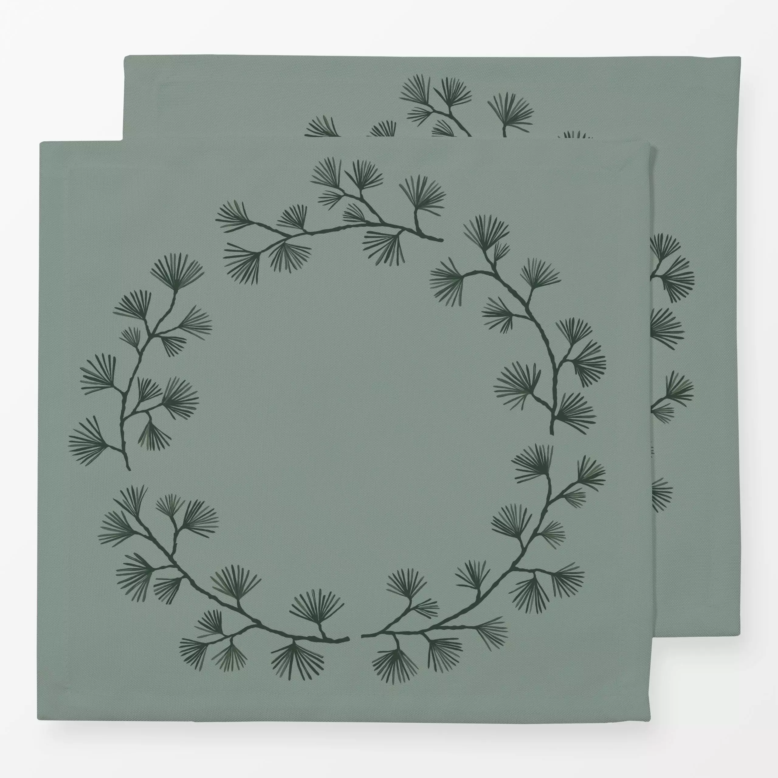 Servietten Tannen Kranz Weihnachten - Weihnachten, Winter, Pflanzen & Botanik - von „Studio Kesse"; Tannenbaum, Weihnachten,...