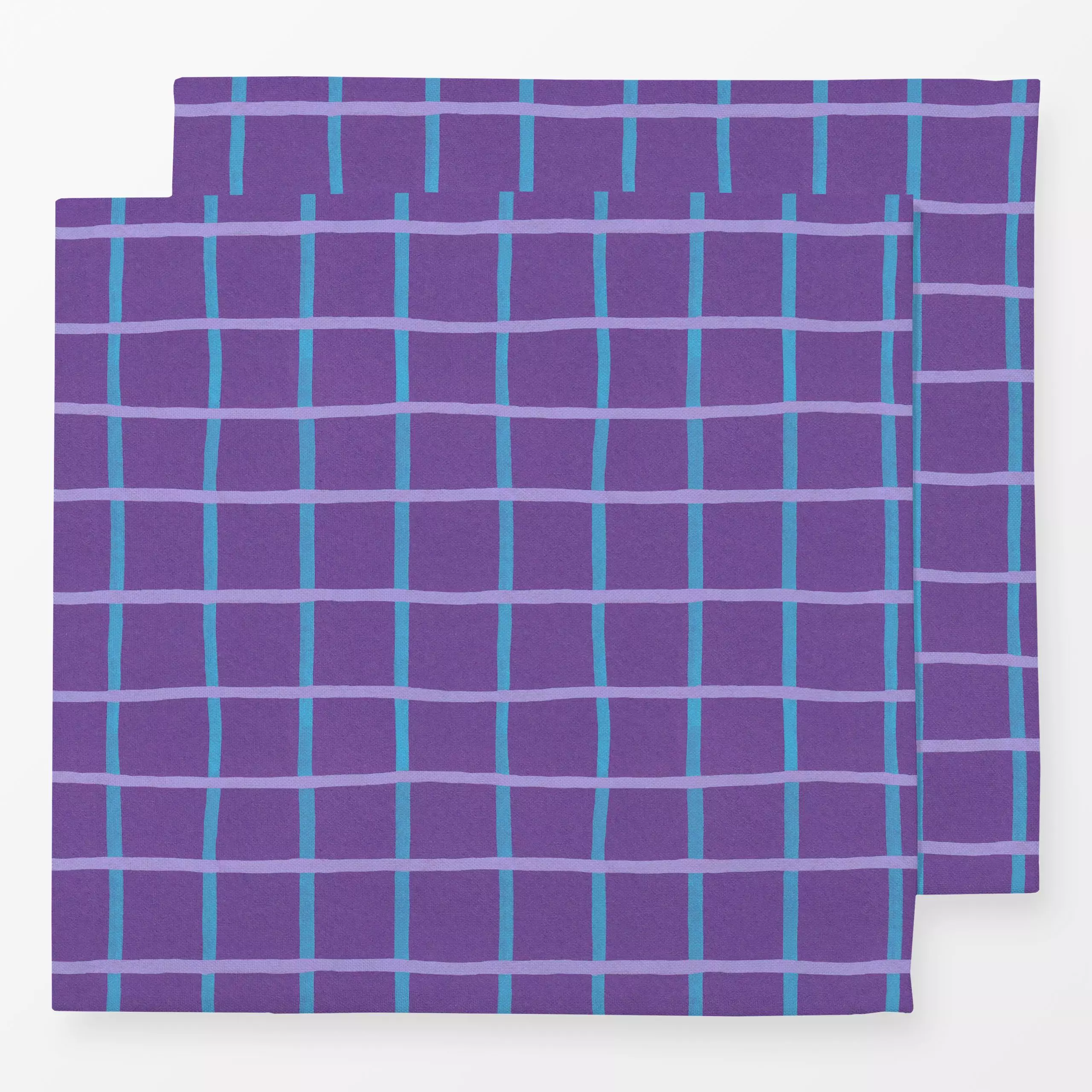 Servietten French Karo lila small - Symbole & Muster - von „Iris Knabenschuh Textildesign"; Muster, Pinselstrich, kleingemus...