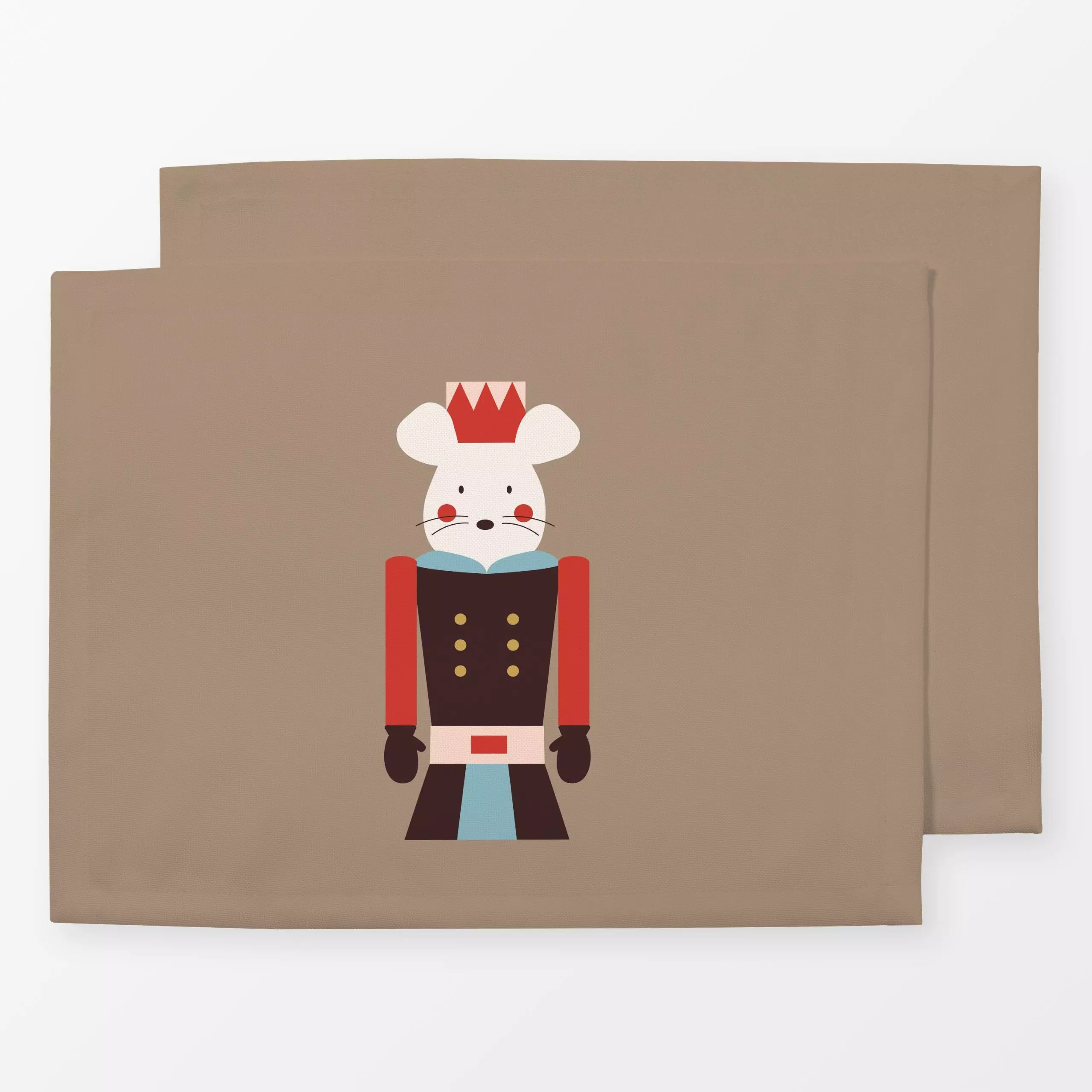 Tischset Wichtel Maus Junge Braun - Kinderzimmer & Motive für Kinder, Weihnachten, Anlässe - von „Jana Moßmann"; Nussknacker...