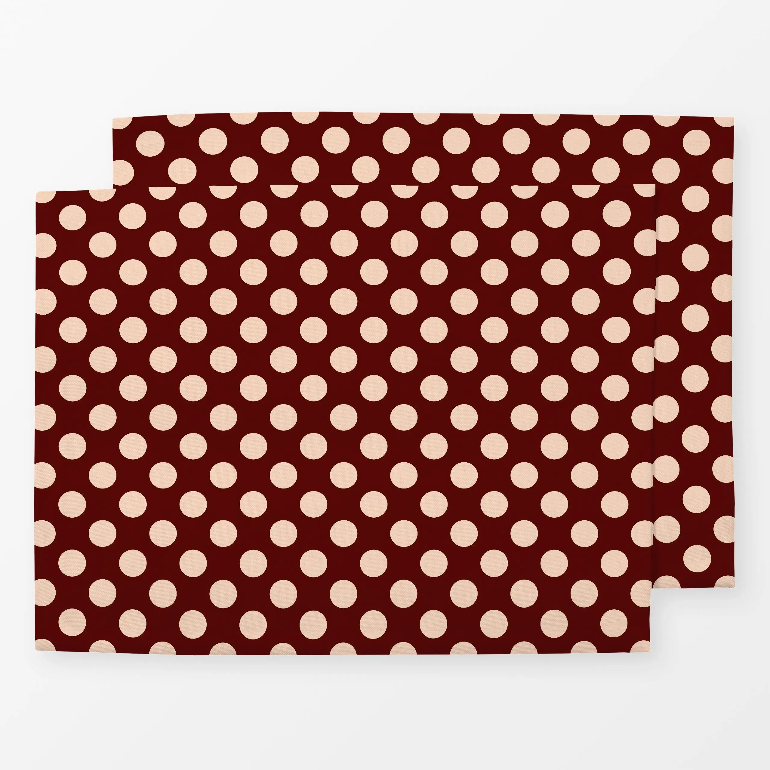 Tischset Polka Dots nude brown - Herbst, Symbole & Muster, Retro & Vintage - von „Karen Menzenbach"; Muster, Retro, grafisch...