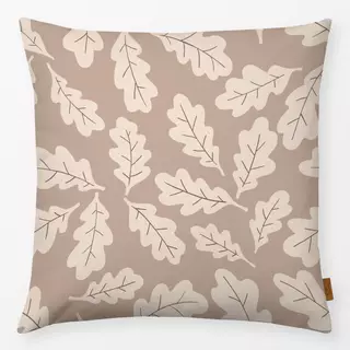 Kissen Eichelblätter beige