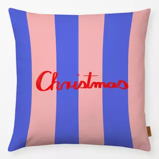 Kissen Christmas stripes blue