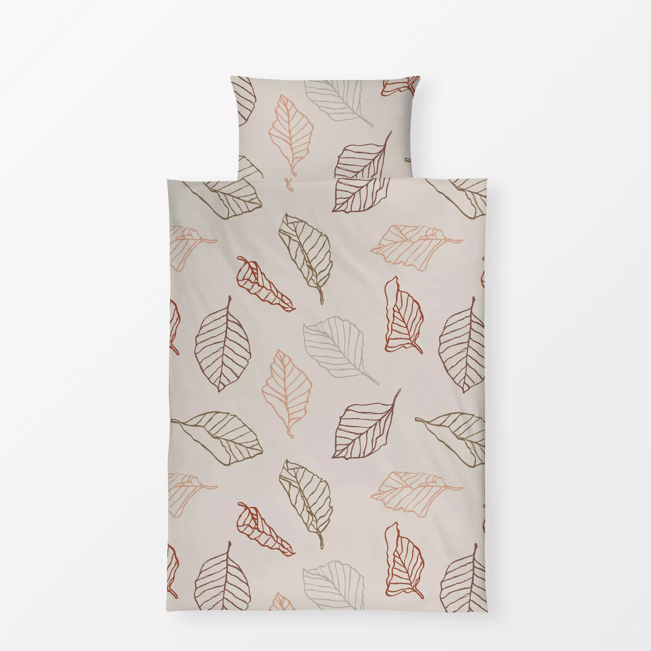 Bettwäsche Sketched Autumn Leaves 2 - Herbst, Pflanzen & Botanik - von „Mareike Böhmer"; Natur, Blatt, Blätter, Herbst, herb...