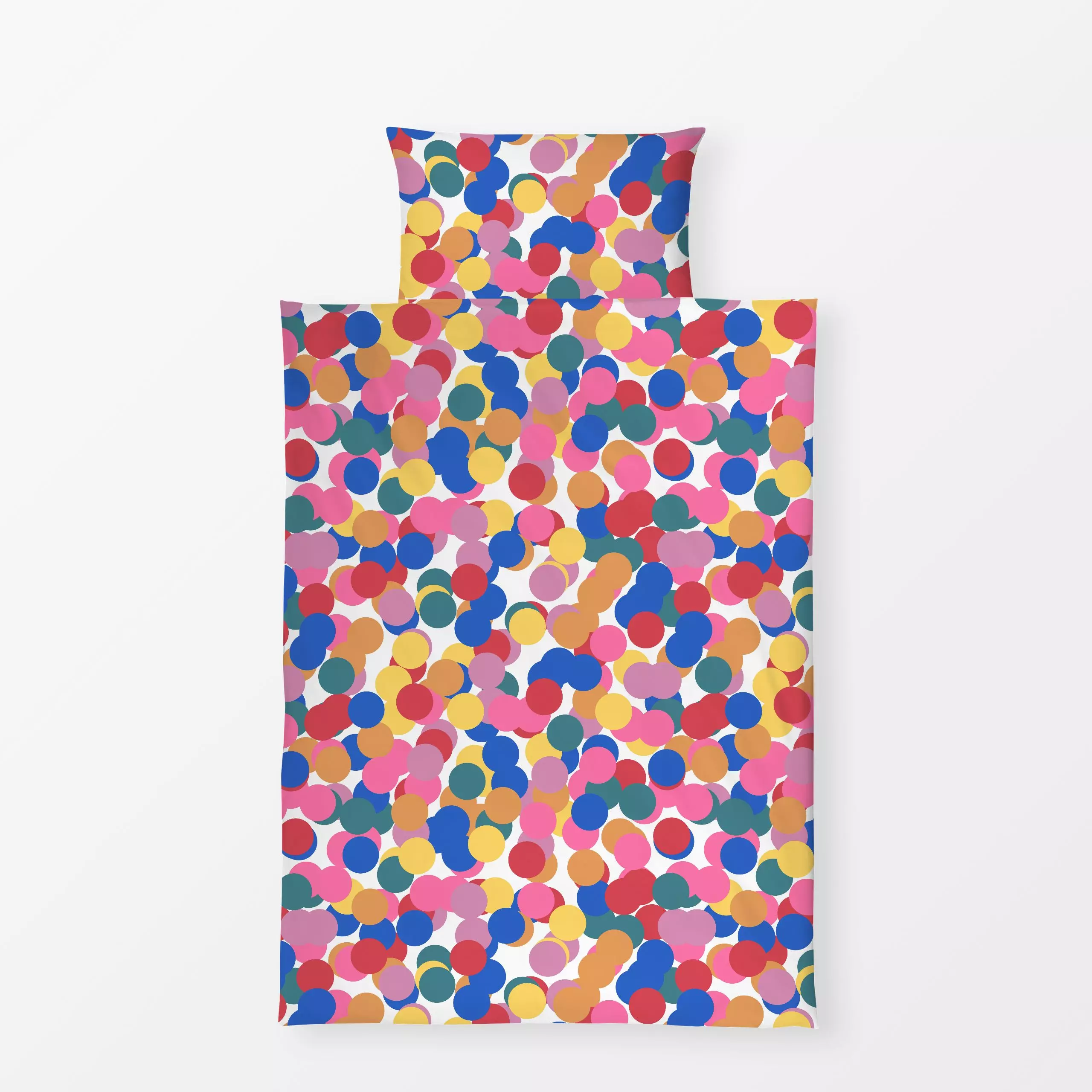 Bettwäsche Konfetti bunt - Symbole & Muster - von „Fjord Studio"; Punkte, Pride, Geburtstag, Dots, bunt, gepunktet, farbenfr...