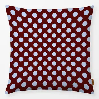 Kissen Polka Dots blue brown