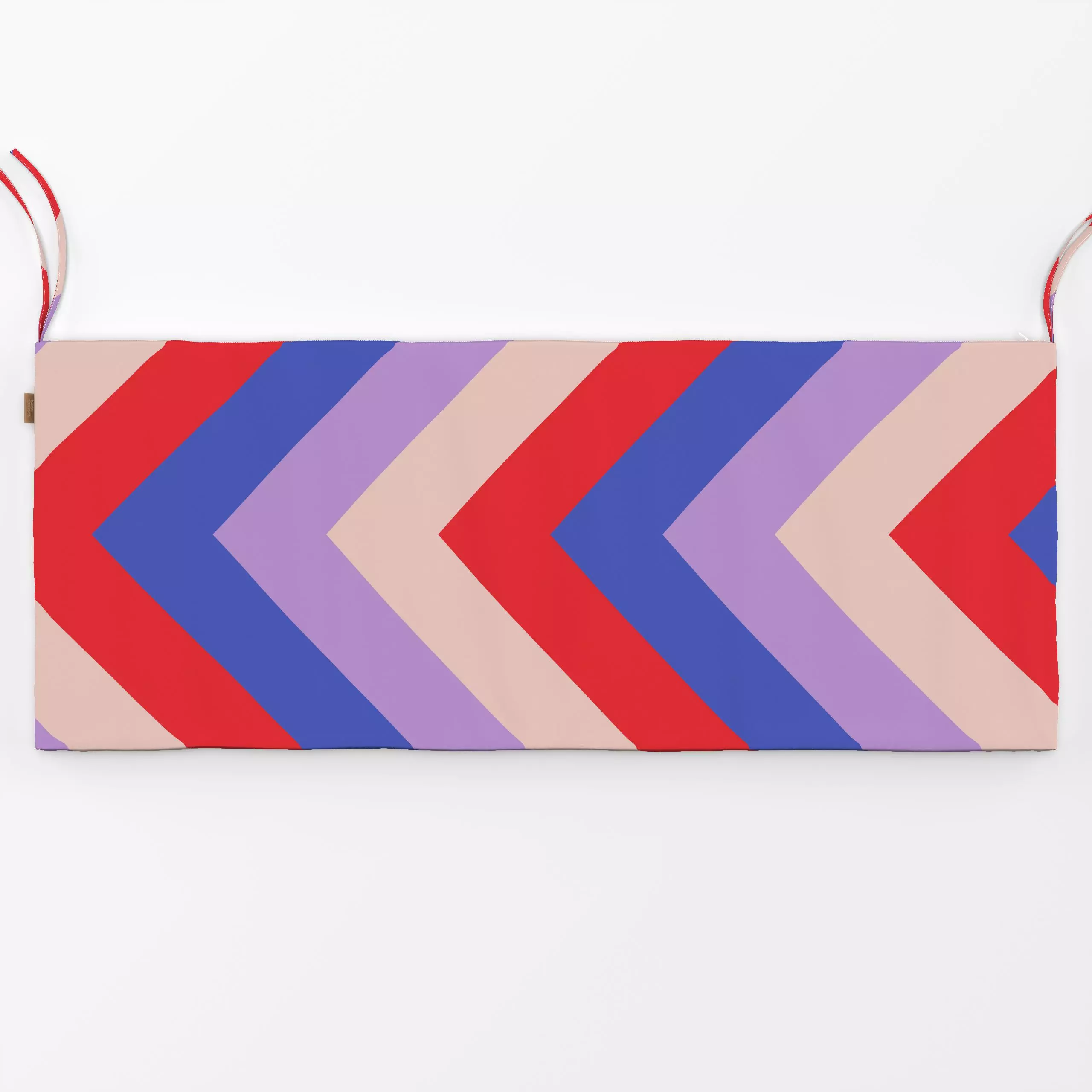 Bankauflage ZICK - Symbole & Muster - von „Julia Schumacher"; Streifen, blau, rot, Zickzack, lila, colorful, juliaschumacher...