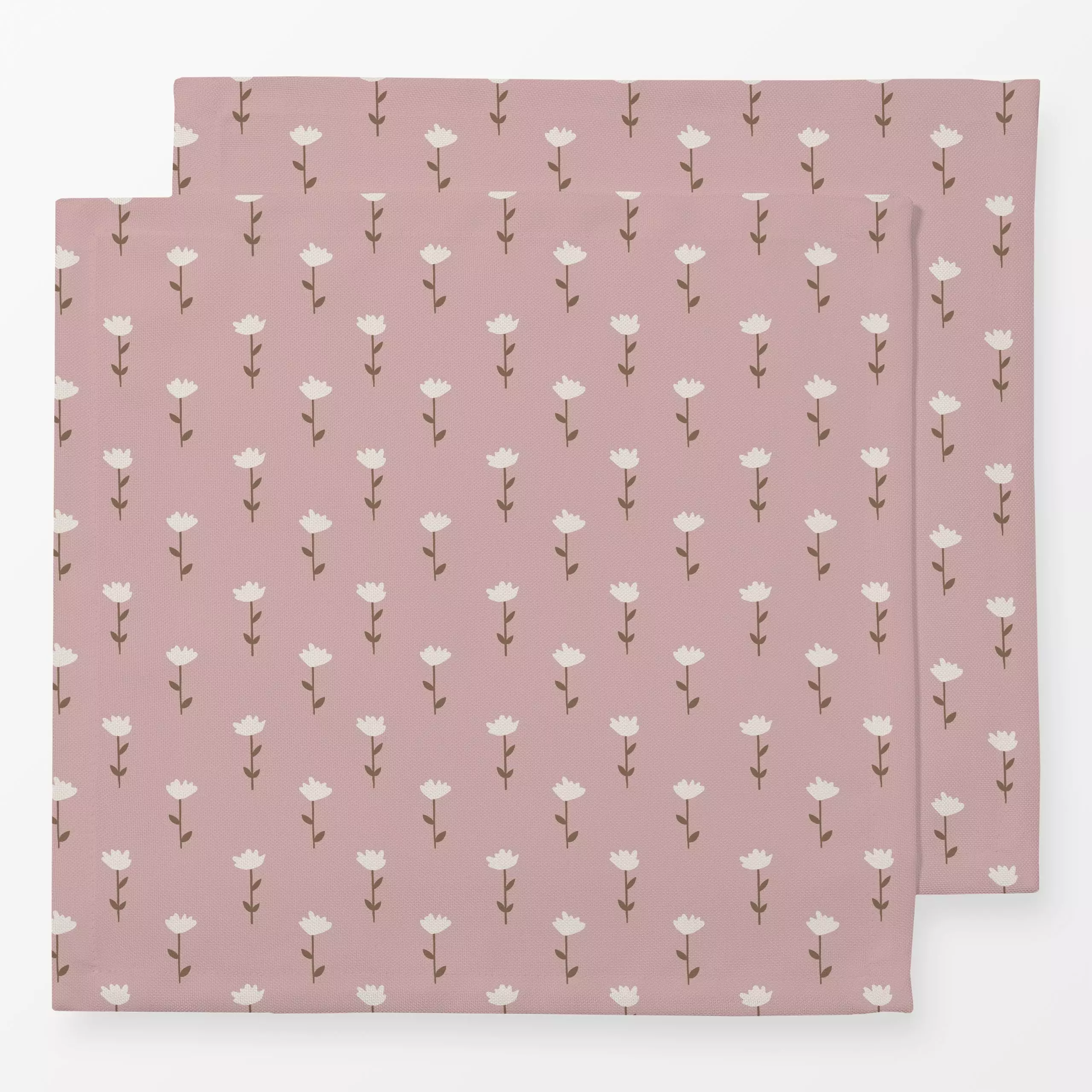 Servietten Minimal Blümchen Rosa - Blumen & Florales - von „Studio Kesse"; Blumen, Garten, Blüten, Geburt & Baby, floral, la...