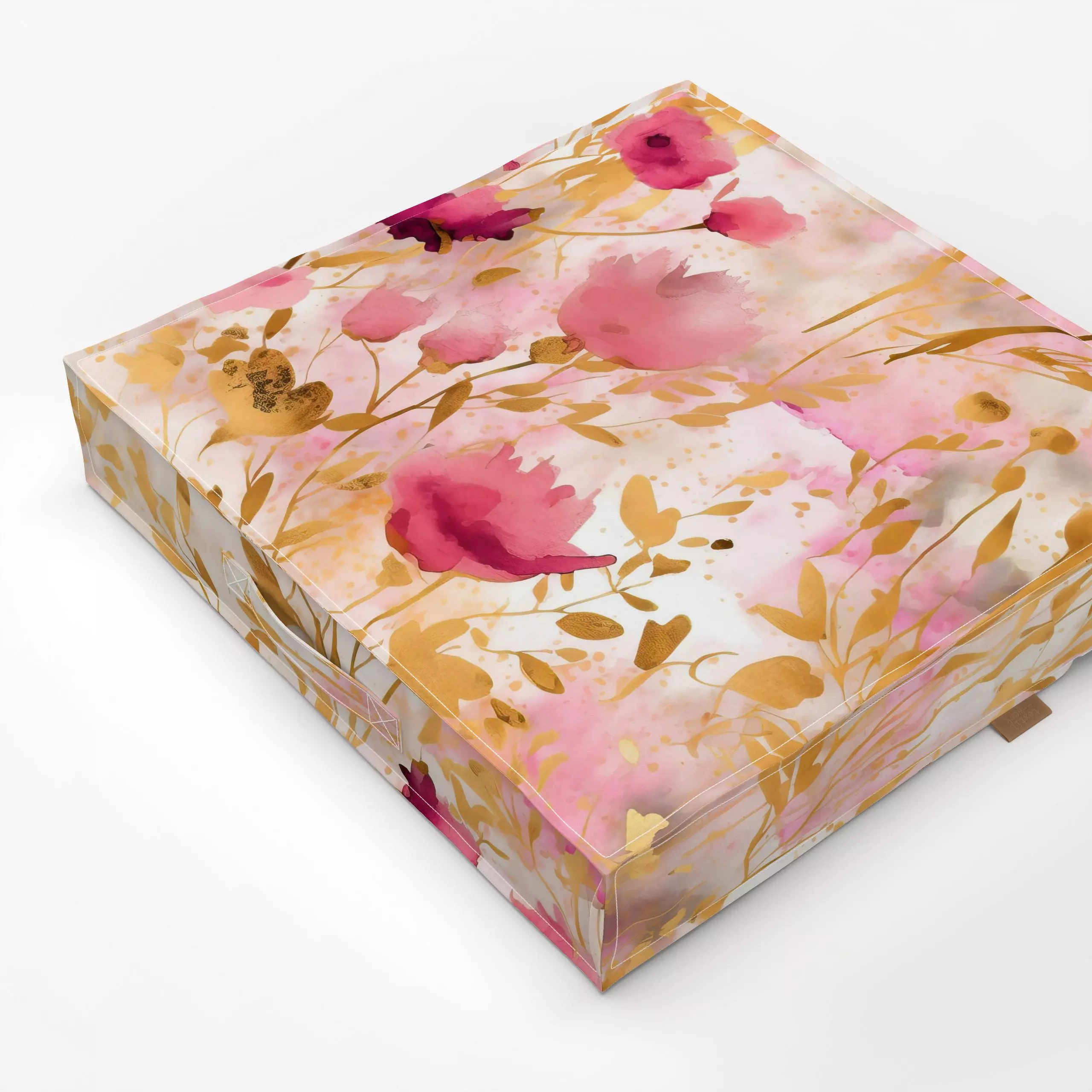 Bodenkissen Goldene Sommer Wiese 1 - Blumen & Florales, Sommer, Pflanzen & Botanik - von „Uta Naumann"; Wasserfarben, Natur,...