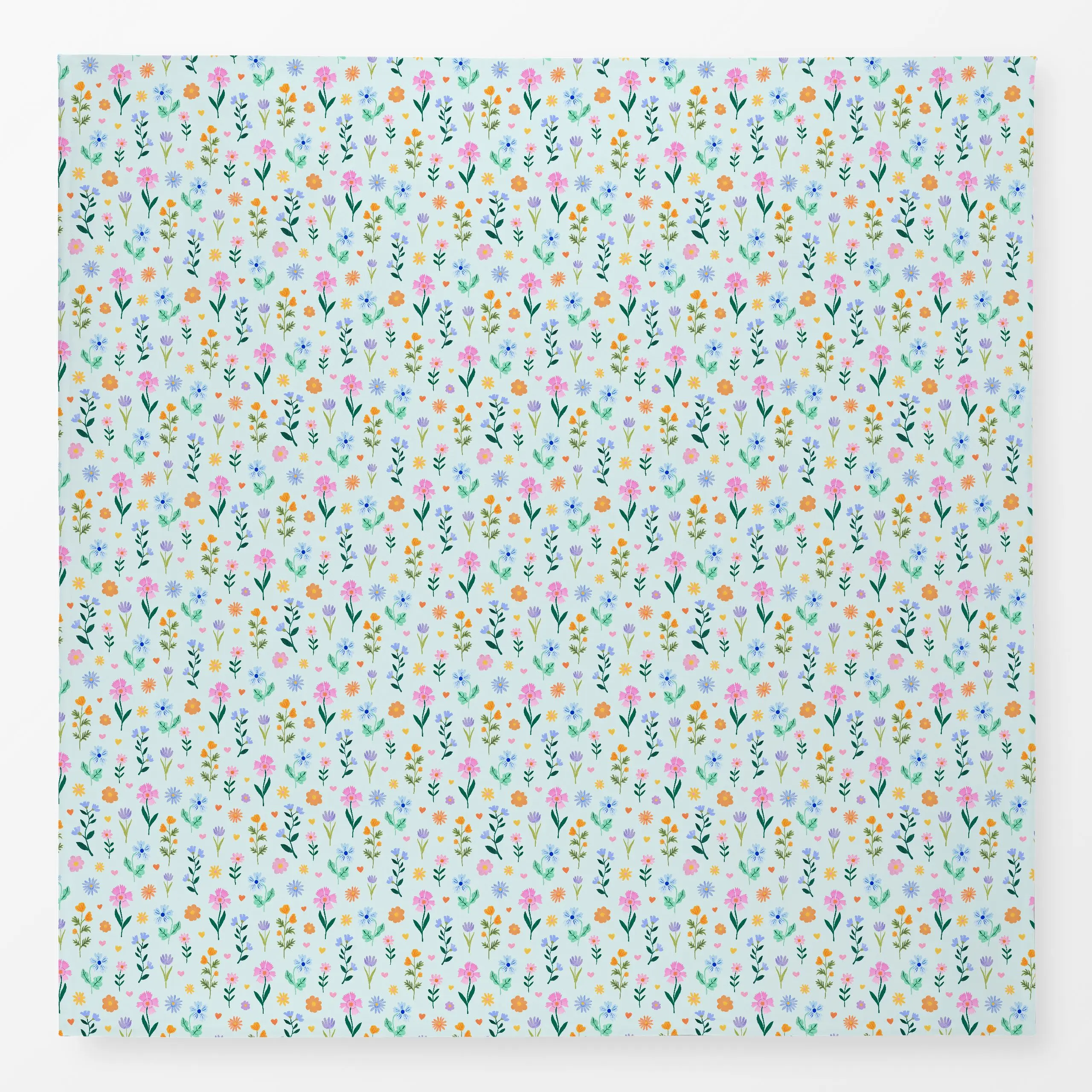 Tischdecke Floral Fantasy Pattern blue, Blumen, Frühling, von Karen Menzenbach