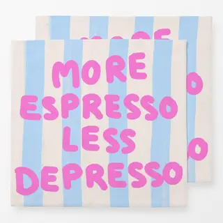 Servietten more espresso less depresso