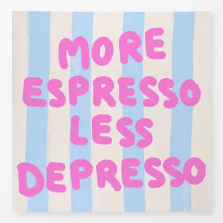 Tischdecke more espresso less depresso