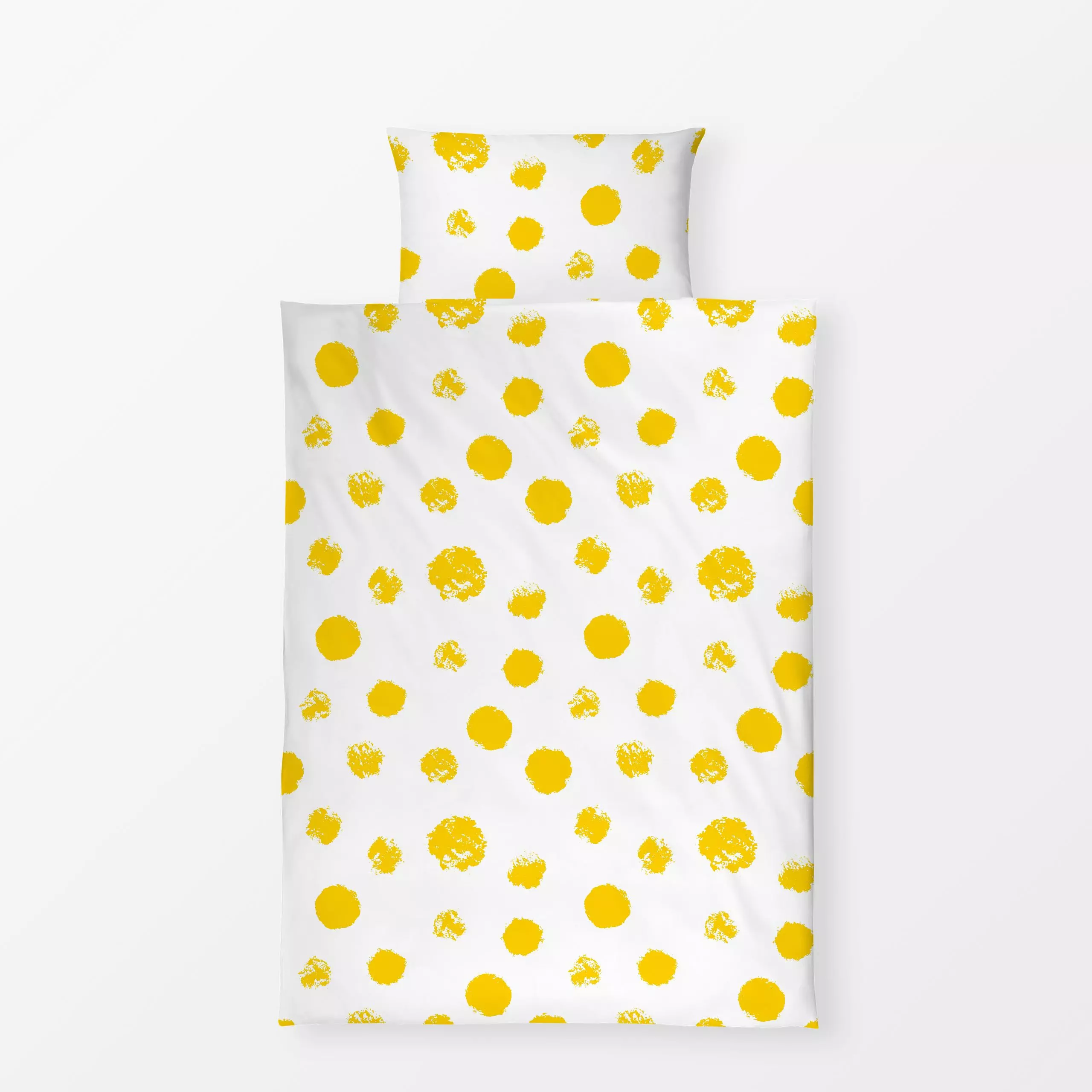 Bettwäsche Gelbe Punkte Muster - Frühling, Symbole & Muster, Anlässe, Ostern - von „Carolin Vonhoff"; Muster, Kinder, Punkte...