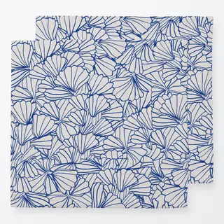 Servietten Muscheln Blau Hell