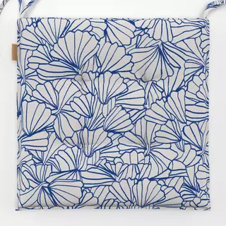 Sitzkissen Muscheln Blau Hell