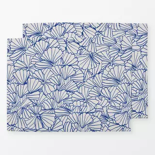 Tischset Muscheln Blau Hell