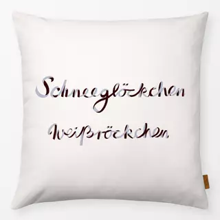 Kissen Schneeglöckchen Ribbontypo