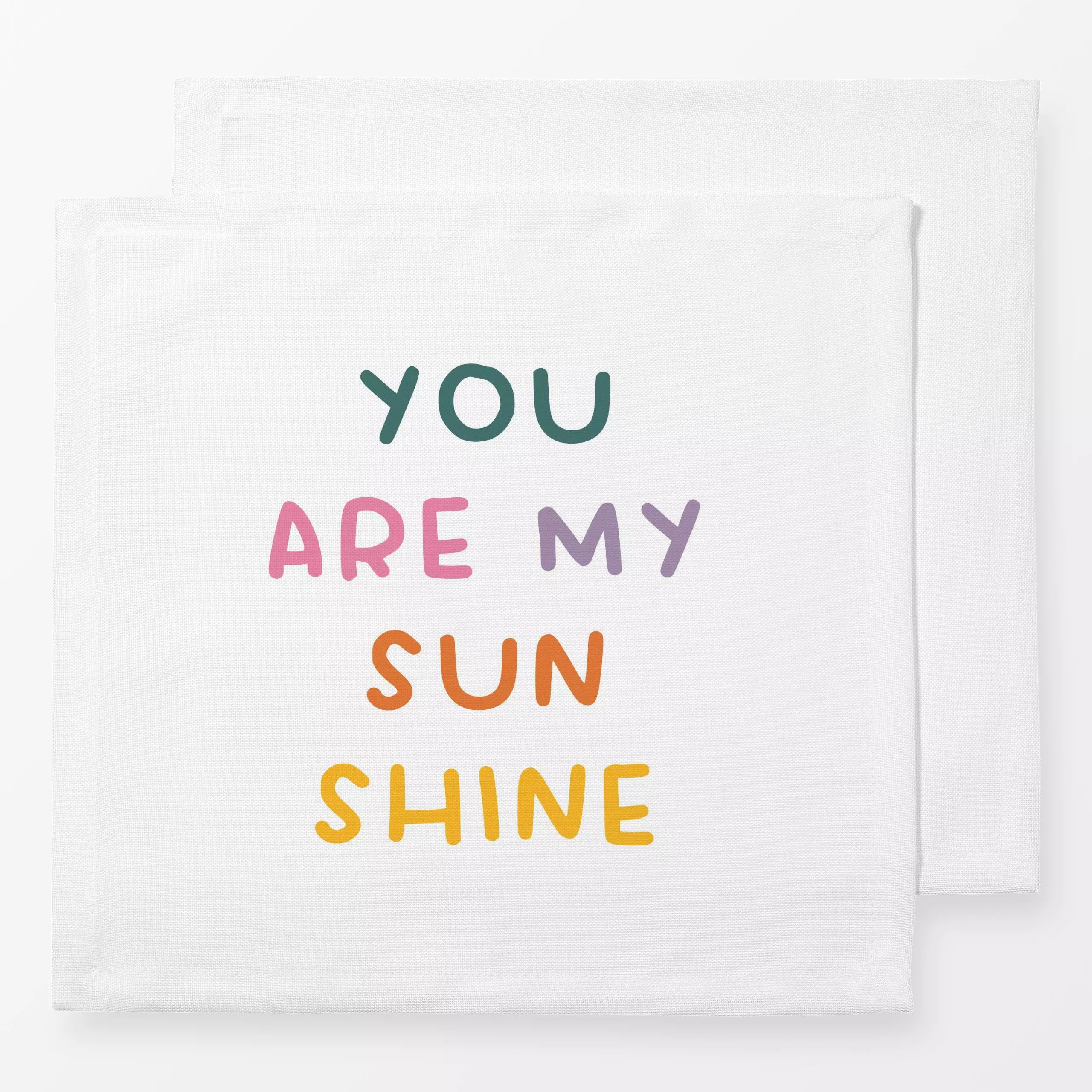 Servietten YOU ARE MY SUNSHINE-Weiss - Liebe, Romantik & Pride, Sommer, Sprüche & Schriftzüge - von „Heyduda"; Sonne, Sommer...