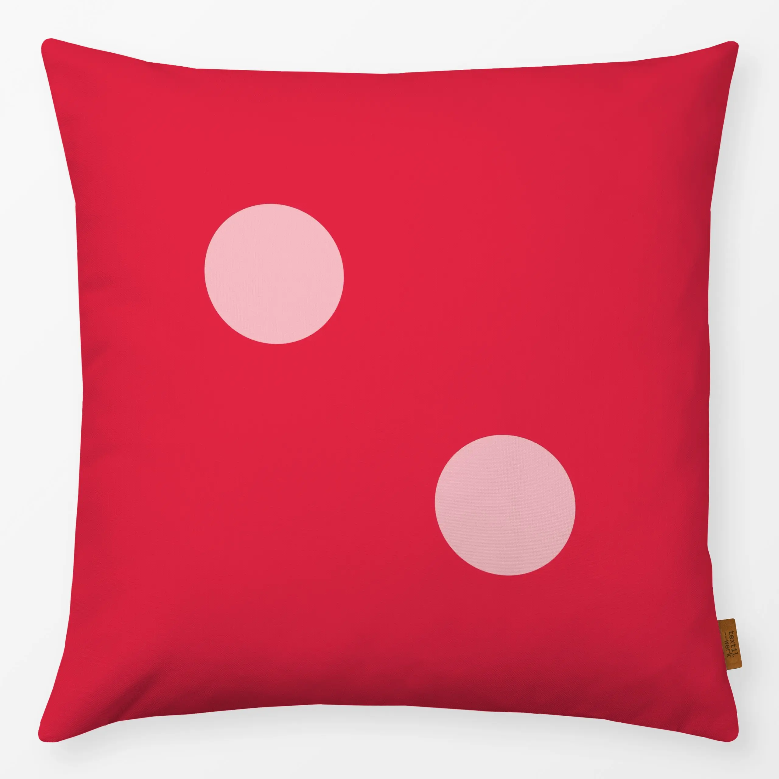 Kissen Love Dice two five - Symbole & Muster - von „Julia Schumacher"; Love, Kinderzimmer, cube, bold, spielen, Spiel, game,...