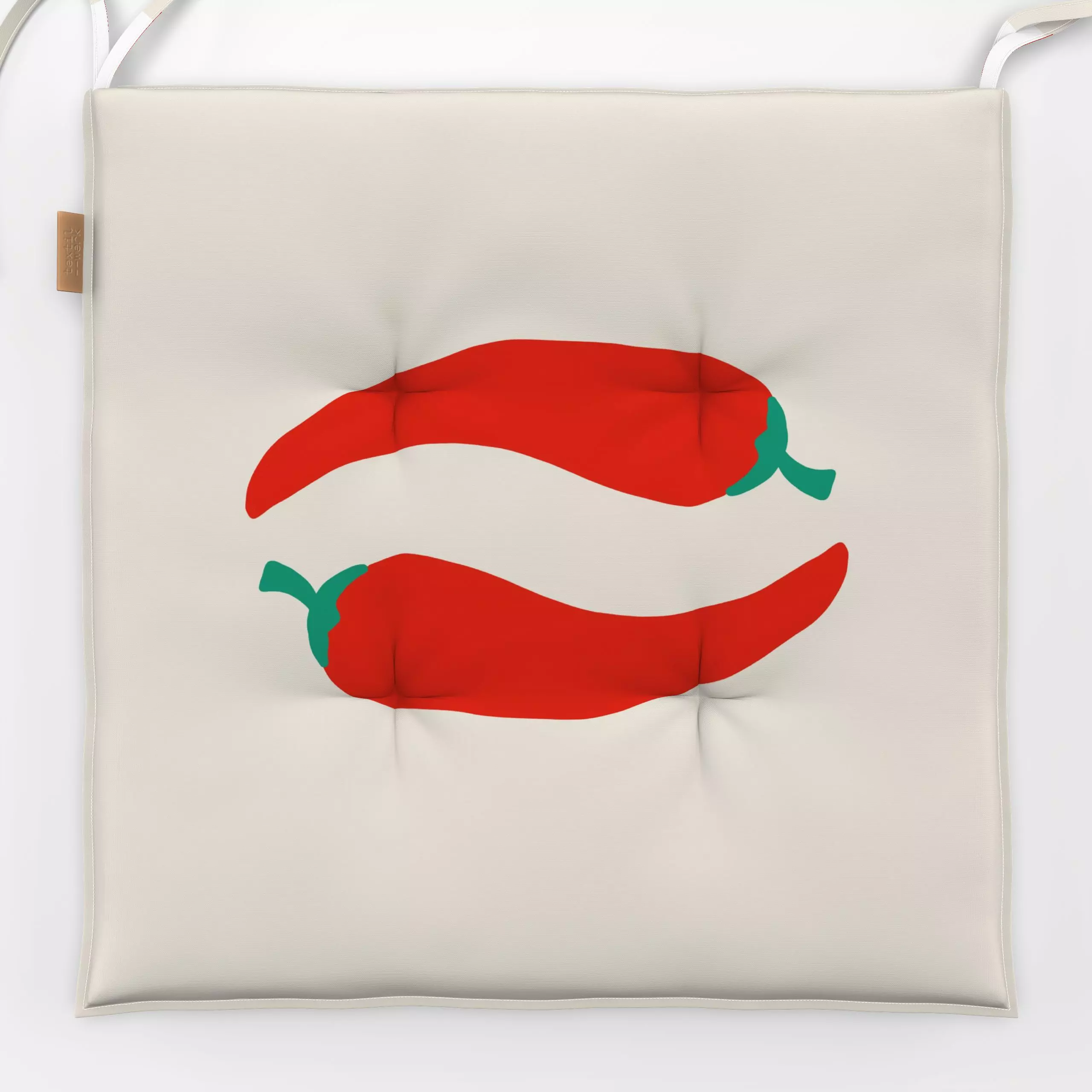 Sitzkissen Chillis - Sommer, Gemüse - von „textilwerk"; Illustration, Sommer, trend, pink, bunt, geschenkidee, textilwerk, c...