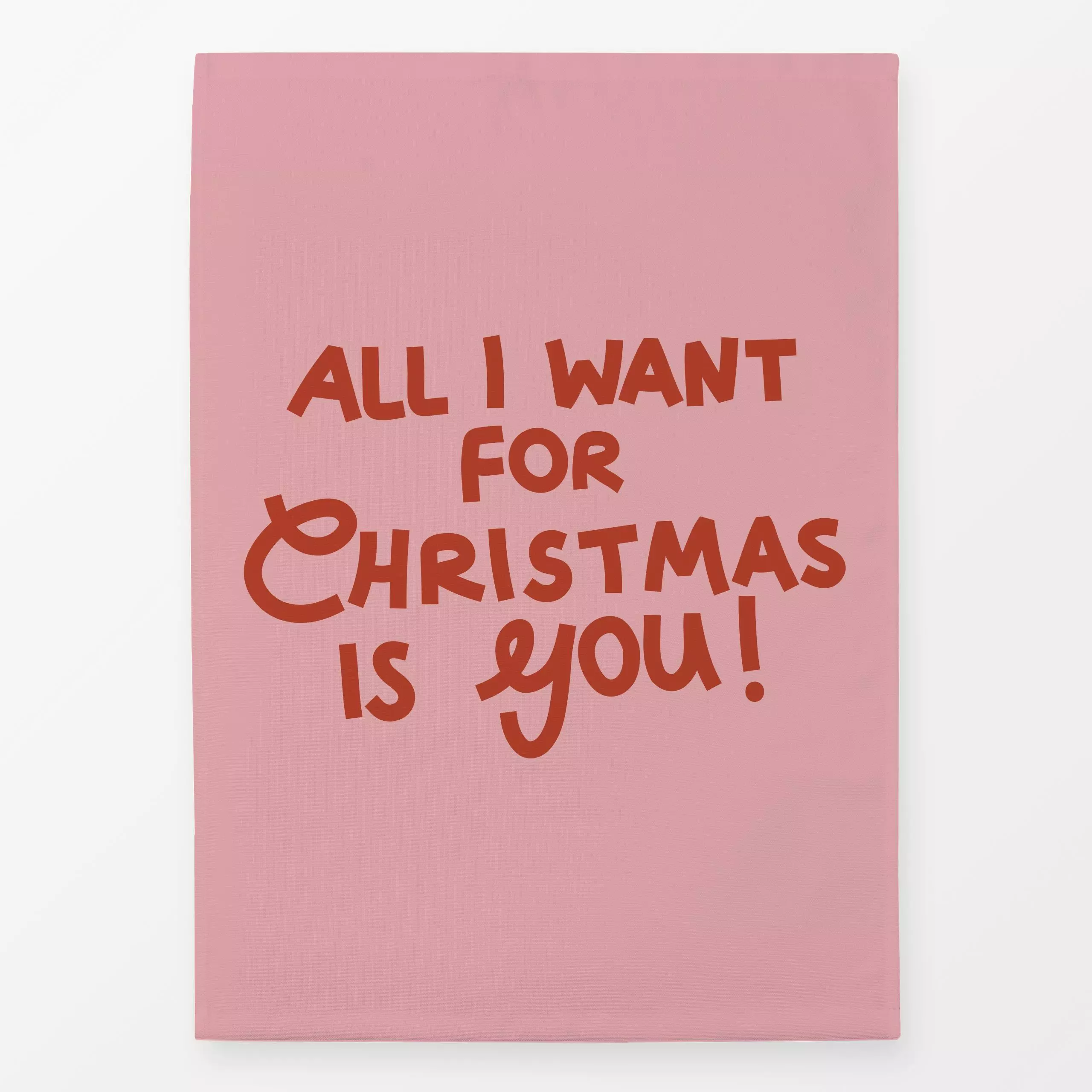 Geschirrtücher Christmas Love Red - Weihnachten, Anlässe - von „Jana Driver"; rosa, Weihnachten, typografie, rot, christmas,...